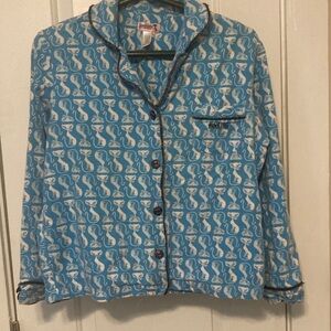 Charming Blue Cat print Women's Pajamas
